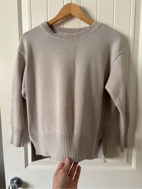 Philosophy Republic Clothing 100% Cotton Crewneck Sweater | Taupe | Size Large